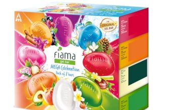 Fiama Gel Bathing Bar Mega Celebration Pack, With 8 Unique Gel Bars, 1000g (125g – Pack of 8), with Skin Conditioners For Moisturized Skin, Soap for Women & Men, For All Skin Types