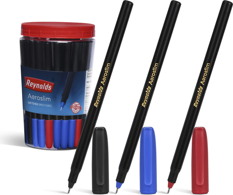 Reynolds Aeroslim Ball Pen(Pack of 70, Ink Color – Blue, Black, Red)