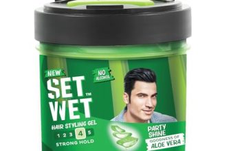 Set Wet Styling Hair Gel for Men – Party Shine, 250gm | Strong Hold, High Shine |For Short to Medium Hair| No Alcohol, No Sulphate