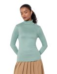 Marks & Spencer Cosy Funnel Neck Slim Fit Top Green