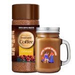 Toffee Coffee Roasters | Ethiopia Speciality Instant Coffee With Free Mason Jar | As Seen On Shark Tank | 100 gm | 100% Arabica | Ready in Seconds | Microground Technology | Makes 50 Cups