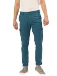 Diverse Men’s Overdyed Slim Fit Cotton Cargo Trouser (DCMCT26SC27L40-1080O_Teal_30)
