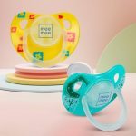 Mee Mee Baby Silicone Pacifier | Orthodontic Nipple for Oral Stimulation | Unique Shape to Support Psychological Breathing | Soother for Babies | Easy to Clean | 0-18 Months (Yellow/Green) Pack of 1