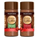 Toffee Coffee Roasters Instant Coffee 50 gm Each – Pack of 2, Columbia & Brazil Instant Coffee | As Seen On Shark Tank | 100% Arabica Coffee Powder | Ready in Seconds | Microground Technology