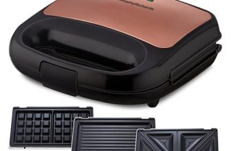 Morphy Richards 3 In 1 750 Watt Sandwich Maker|Toast, Waffle and Grill| Anti Skid Feet|Easy Vertical Storage|Detachable Plate with Swiss Non Stick Coating| 2 Year Product Warranty, Multicolor