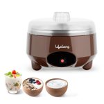 Lifelong Yogurt & Curd Maker for Home | Automatic Curd Maker with Auto Temperature Regulation | Electric Probiotic Yogurt Maker Machine for Kitchen (1 Litre) | 304 Stainless Steel Container (LLECM09)