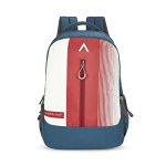 Aristocrat Apex Casual 4 Compartment Backpack 34L With Rain Cover, With Quick Access Front Pocket, Bottle Holder with Loop & Stationery Pouch | Red | Apex