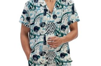 Amazon Brand – Anarva Mens Camouflage Printed Co-ord Set | Half Sleeve Shirt and Shorts Set | Casual Summer Outfit for Beach, Travel, Vacation –