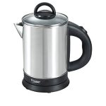 Prestige 1.7L PKGSS Stainless Steel Electric Kettle | 1350 Watts | Glass Lid with heat resistent handle | Single Touch lid locking |Automatic Cut Off | Silver