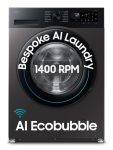 Samsung 9 kg, 5 star, AI EcoBubble, Super Speed, Wi-Fi, Hygiene Steam with Inbuilt Heater, Digital Inverter, Fully-Automatic Front Load Washing Machine (WW90DG5U24AXTL, Inox)