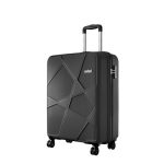 Safari Pentagon Pro 8 Wheels Spinner Cabin Trolley Bag Polypropylene Hard Case, 360° Wheeling Carry on Luggage for Men & Women, Suitcase for Travel, Black, 55 cm