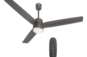 Havells FAB BLDC Underlight 1200 mm Ceiling Fan| 5 Star| Upto 65% Saving| Air Delivery: 235 cmm|Low Wattage: 30W| Low Noise|4 Speed Mode| 380 RPM| 2 Years Manufacturer Warranty (Cocoa Brown)