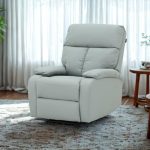 Royaloak Evelyn Leatherette Recliner Single Seater | Pet-Friendly & Scratch-Resistant Fabric | High Backrest with Tufted Design | Pillow Armrest | Manual Reclining Chair with Metal Frame Support