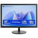 Zebronics LED Monitor, 20 inch, HD+ 1600×900, 16:9 Aspect Ratio, 16.7M Colors, HDMI & VGA, Wall Mountable (EV20)