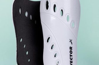 Vector X V2 Football Protection Shin Guard/Shinpad | Durable | Lightweight (M, White)