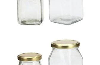 Somil Multipurpose Glass Jars | Pack of 4, 200 ml | Food-Grade, For Organizing Kitchen & Home