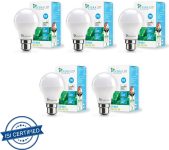 Syska 9 W Basic Standard B22 LED Bulb(White, Pack of 5)