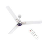 Polycab Wizzy Neo LED 2.0 1200mm BLDC Ceiling Fan with remote| BEE 5 Star Rated, Higher Air Delivery| LED Indicator,Sleep and Breeze Mode,Free Installation |3 Years Warranty【Matt White Rosegold】