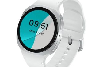 Samsung Galaxy Watch8 (44mm, Bluetooth, Silver) with 3nm Processor | Dual GPS | Sapphire Glass & Armor Aluminum | 5ATM & IP68 | BP, ECG, IHRN & Vascular Load Monitoring | Anti-oxidant Index