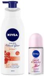 Nivea Body Lotion, Extra Whitening Cell Repair SPF 15, For All Skin Types, 400ml & Deodorant Roll On, Pearl & Beauty, 50ml