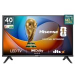 Hisense 100 cm (40 Inches) FHD Smart TV | HDR10 | 4K AI Upscaler | 20W Powerful Speakers, DTS Virtual: X | AI Sports Mode | Voice Remote | VIDAA OS | 40A4Q (Black)