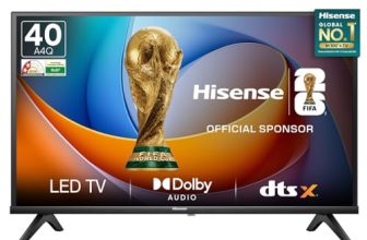 Hisense 100 cm (40 Inches) FHD Smart TV | HDR10 | 4K AI Upscaler | 20W Powerful Speakers, DTS Virtual: X | AI Sports Mode | Voice Remote | VIDAA OS | 40A4Q (Black)