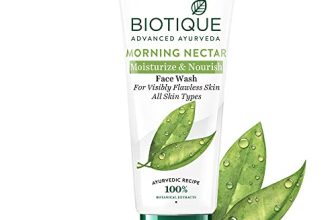 Biotique Morning Nectar Moisturize & Nourish Face Wash | Contains Wild Turmeric, Neem Leaves, & Morning Nectar | Visibly Flawless Skin | Suitable for All Skin Types | 150 ml