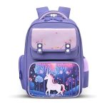 Gear Starry Unicorn 16″/25L Medium Water Resistant School Bag | Casual Backpack | Daypack | Travel Backpack | Kids Bag for Boys/Girls (Purple – Purple)