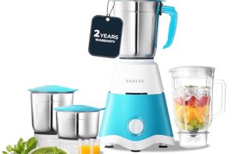 Cadlec MixSphere 4 Jar 750 Watt Mixer Grinder | Intelligent High-Power Motor | Juicer, Blender & Mixer | Advanced Safety Features | Multi-Function for Juicing & Blending | 2-Year Warranty