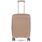 Polo Class 20-Inch Trolley Bag | Expandable Hardshell Luggage | Polypropylene Material | 360-Degree Rotating Wheels, Number Lock & Securitec Zipper – Beige