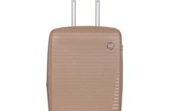 Polo Class 20-Inch Trolley Bag | Expandable Hardshell Luggage | Polypropylene Material | 360-Degree Rotating Wheels, Number Lock & Securitec Zipper – Beige