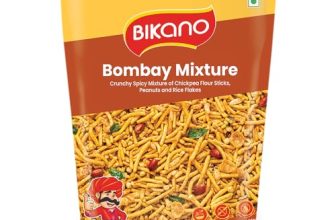 Bikano Bombay Mixture | Spicy & Tangy Indian Namkeen Snack | Crunchy Blend of Sev, Peanuts & Spices | Tea-Time Snack – 800g