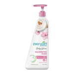 Everyuth Naturals Rejuvenating Flora Body Lotion 500ml for men & women | 24Hr Hydration | Deep Moisture Care for Dry Skin | Enriched with 100% Natural Almond Milk | Smooth, Radiant & Healthy Looking Skin Care