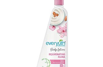 Everyuth Naturals Rejuvenating Flora Body Lotion 500ml for men & women | 24Hr Hydration | Deep Moisture Care for Dry Skin | Enriched with 100% Natural Almond Milk | Smooth, Radiant & Healthy Looking Skin Care