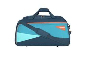 American Tourister Polyester Harp Duffle Bag 52 Cm Teal, Duffel Bag for Travel, Gym Bag for Men, Women, Durable with Strong Zips, Overnighter