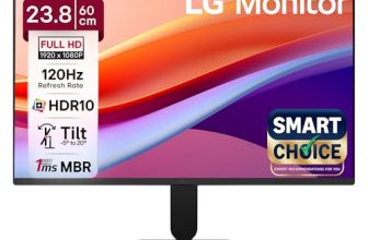 LG 22U401A 54.61 cm (22 Inch) Full HD (1920×1080) VA Monitor with 100Hz, 5ms (GtG),VGA, HDMI, 3-Side Virtually Borderless Design, sRGB 99% (Typ.), HDR 10, 1ms MBR, Reader Mode, Flicker Safe (2026)