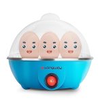 Longway Eggo 350 Watt Egg Boiler/Cooker for Steaming, Cooking & Boiling, 3 Boiling Modes, Boil Upto 1 Years Warranty 7 Eggs (Blue)