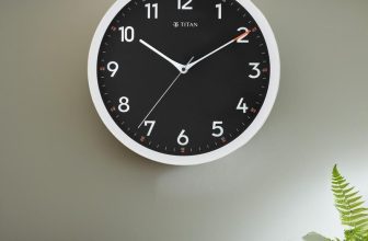 Titan Analog 30 cm X 30 cm Wall Clock(White, With Glass, Standard)