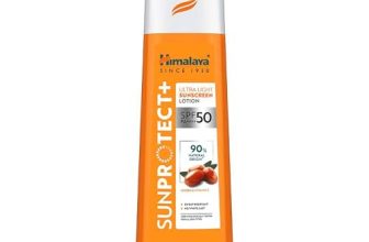 Himalaya Sunprotect + | Ultra-light Sunscreen Lotion | SPF 50 PA ++++ | 90% Natural Origin Ingredients | Zero White Cast | 98% Broad Spectrum Protection | Sweat & Water Resistant | For Men & Women | 100ml