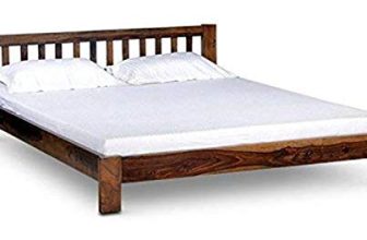 Mamta Decoration Sheesham Wood Queen Size Bed for Bedroom Stylish | Natural Finish