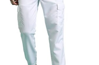 Highlander Men Mid-Rise Cargo Jogger Style Trousers White