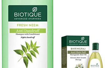Biotique Bio Neem Margosa Anti Dandruff Shampoo and Conditioner, 650ml & Biotique Bio Bhringraj Therapeutic Hair Oil for Falling Hair Intensive Hair Regrowth Treatment, 200ml