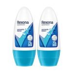 Rexona for Female Shower Fresh Underarm Roll On Deodorant + Antiperspirant With Glycerine, Removes Odour, Even Skin Tone,Keeps Skin Fresh & Clean, Alcohol Free, 50 Ml (Pack Of 2)
