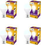 EcoLink 10 W Basic Round B22 LED Bulb(White, Pack of 4)