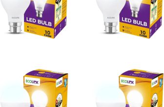 EcoLink 10 W Basic Round B22 LED Bulb(White, Pack of 4)