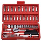 Flipkart SmartBuy Socket Tool Set 46 in 1 Bit Socket Wrench Tool Kit Set Goti Tools Set Ratchet Socket Set(Pack of 1)