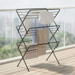 Lifelong Foldable Cloth Drying Stand for Balcony | 3-Tier Heavy Duty Laundry Rack for Indoor & Outdoor | Portable Standing Clothes Dryer with Anti-Slip Feet | Space Saving Steel Rack for Home Use