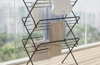 Lifelong Foldable Cloth Drying Stand for Balcony | 3-Tier Heavy Duty Laundry Rack for Indoor & Outdoor | Portable Standing Clothes Dryer with Anti-Slip Feet | Space Saving Steel Rack for Home Use