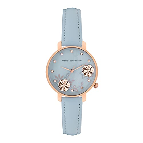 French Connection Leather Analog Gray Dial Women’s Watch-Fc21Be