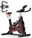 Lifelong Fit Pro Spin Fitness Bike with 6 Kg-8Kg Flywheel, Adjustable Resistance, LCD Monitor and Heart Rate Sensor for Fitness at Home; Home Workouts (Max Weight Capacity: 120 kg) Black